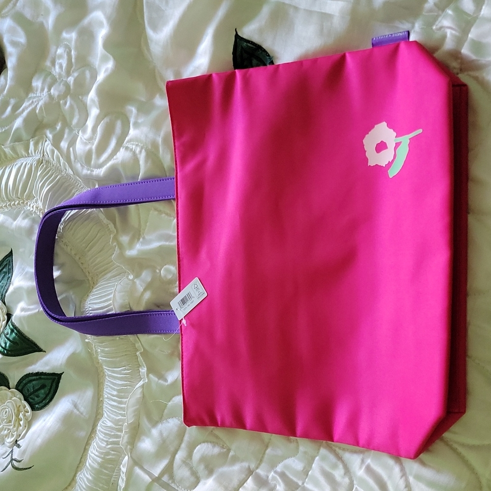 Clinique × Donald Summer Beach Tote Pink Purple Bag